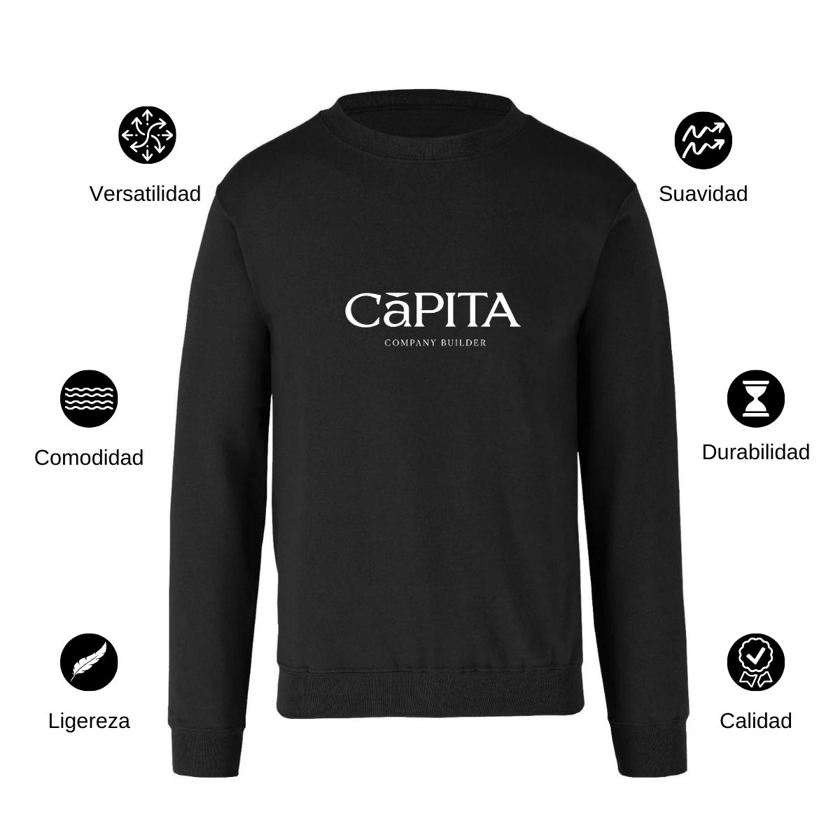 Sudadera Unisex Negro Personalizable Logo