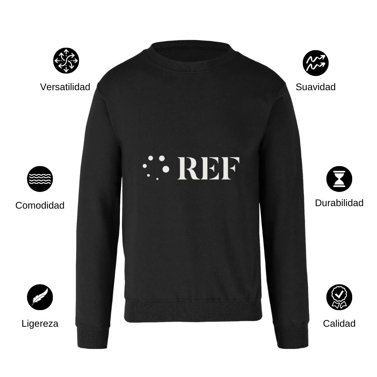 Sudadera Unisex Negro Personalizable Logo
