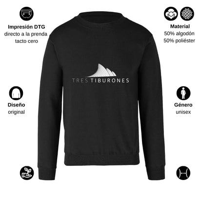 Sudadera Unisex Negro Personalizable Logo