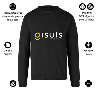 Sudadera Unisex Negro Personalizable Logo