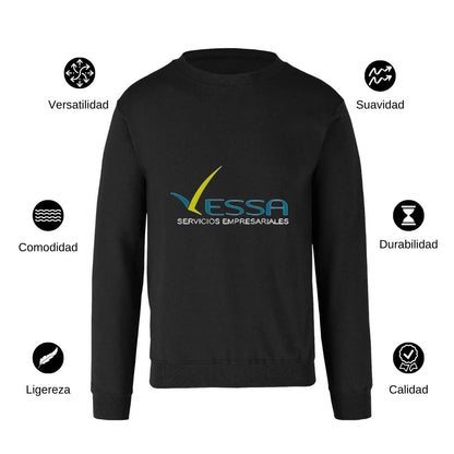 Sudadera Unisex Negro Personalizable Logo