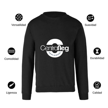 Sudadera Unisex Negro Personalizable Logo