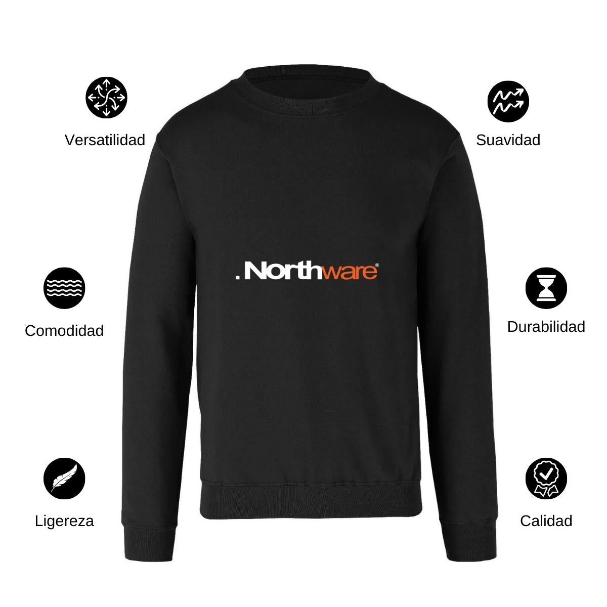 Sudadera Unisex Negro Personalizable Logo