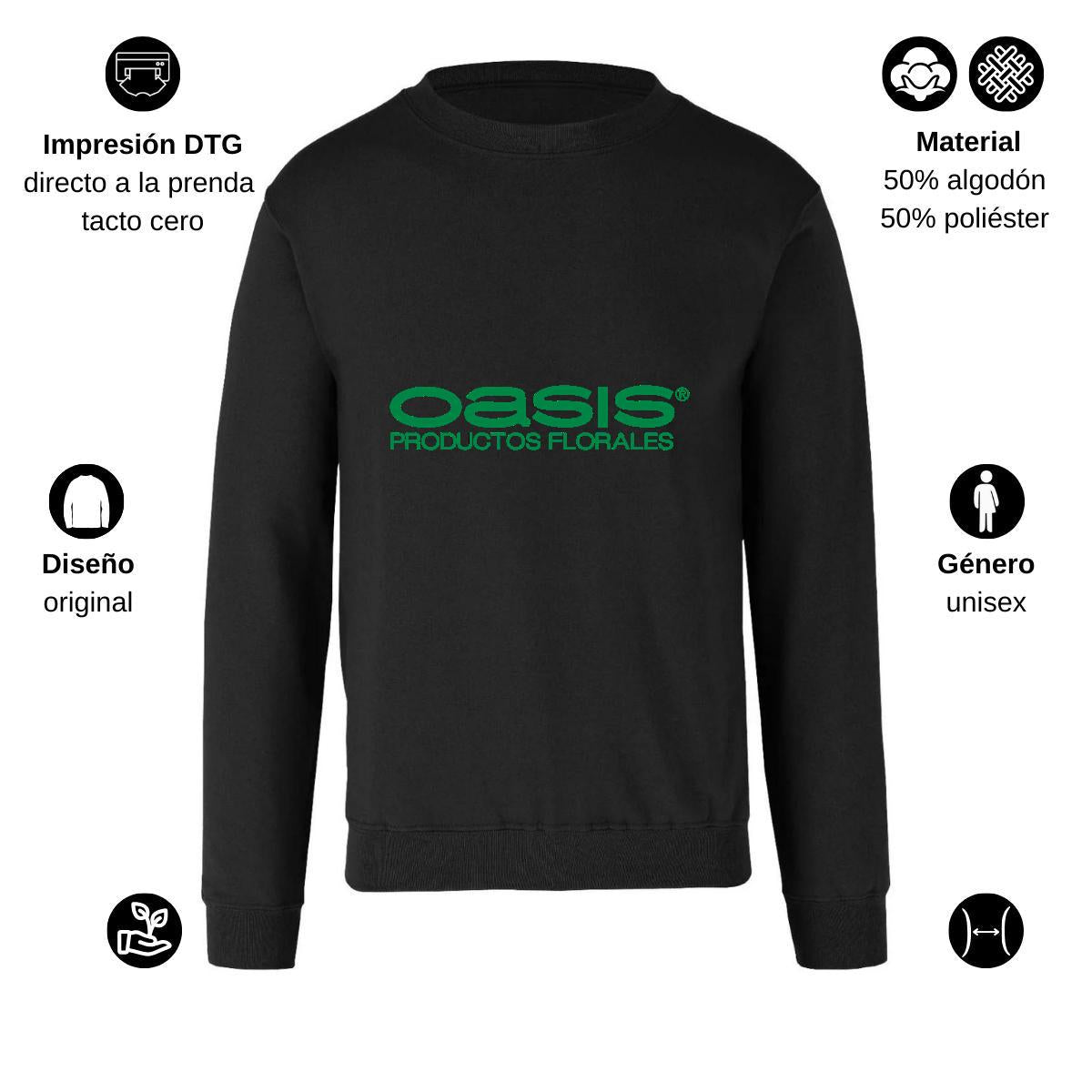 Sudadera Unisex Negro Personalizable Logo