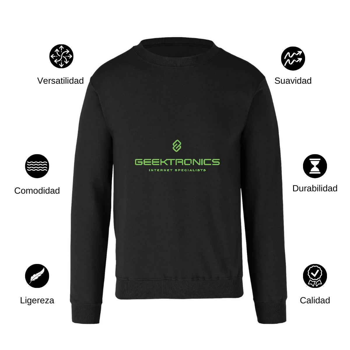 Sudadera Unisex Negro Personalizable Logo