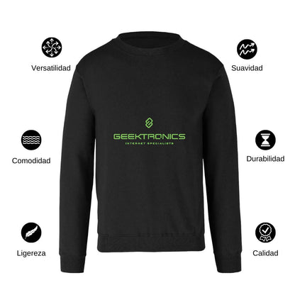 Sudadera Unisex Negro Personalizable Logo