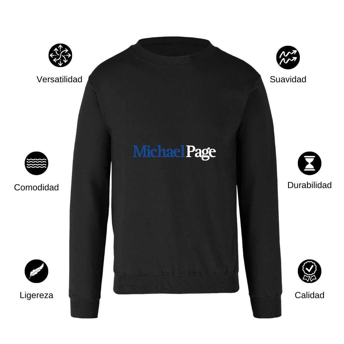 Sudadera Unisex Negro Personalizable Logo