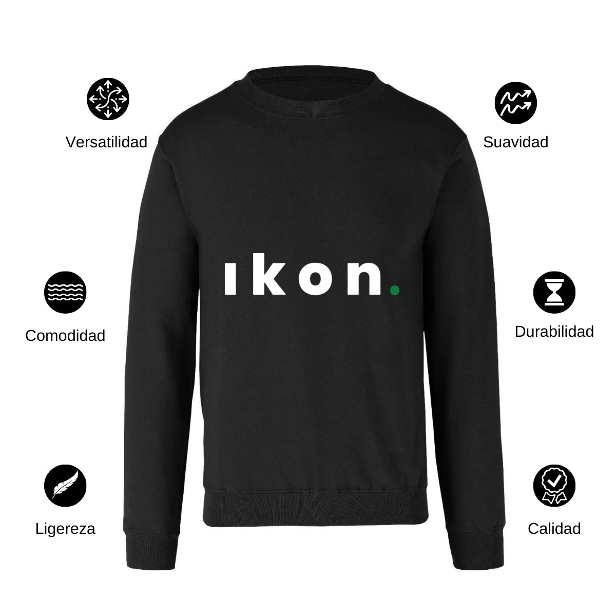 Sudadera Unisex Negro Personalizable Logo