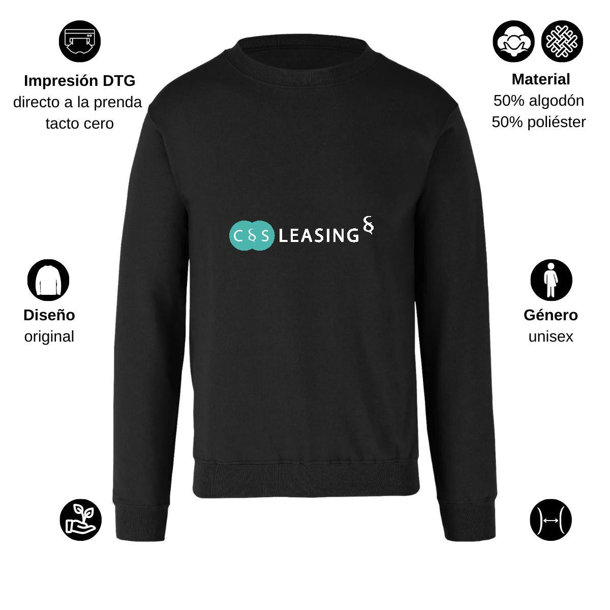 Sudadera Unisex Negro Personalizable Logo