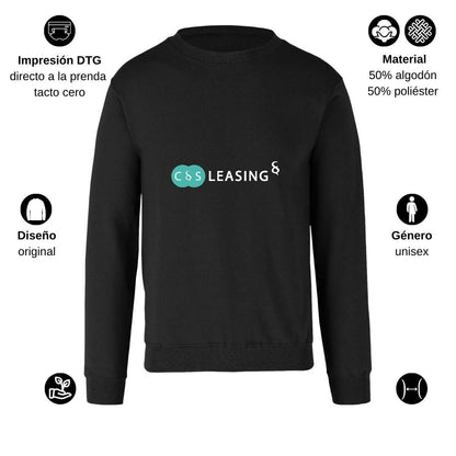 Sudadera Unisex Negro Personalizable Logo