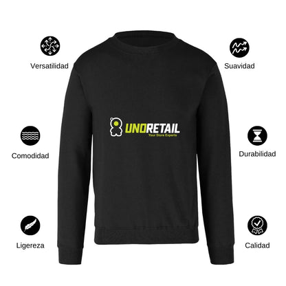 Sudadera Unisex Negro Personalizable Logo