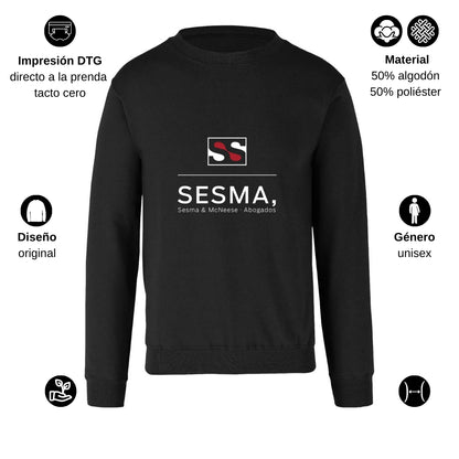 Sudadera Unisex Negro Personalizable Logo
