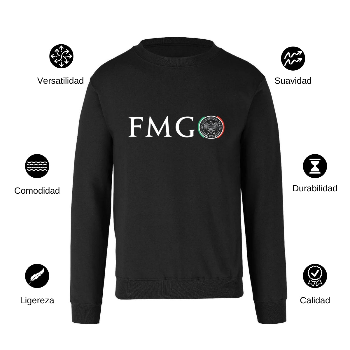 Sudadera Unisex Negro Personalizable Logo