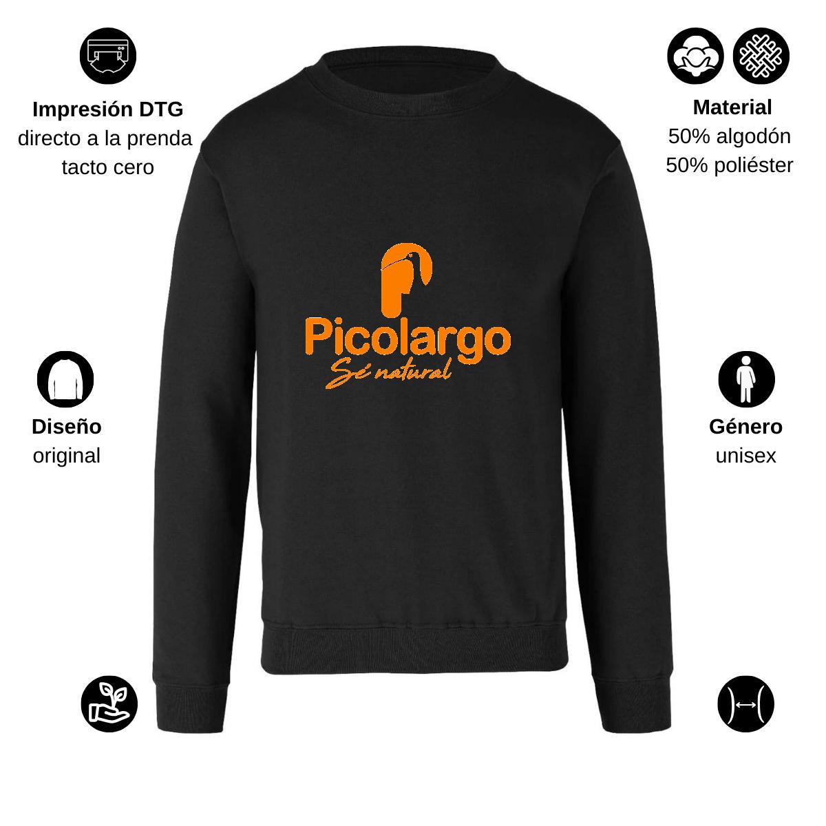 Sudadera Unisex Negro Personalizable Logo