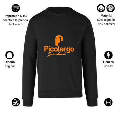 Sudadera Unisex Negro Personalizable Logo