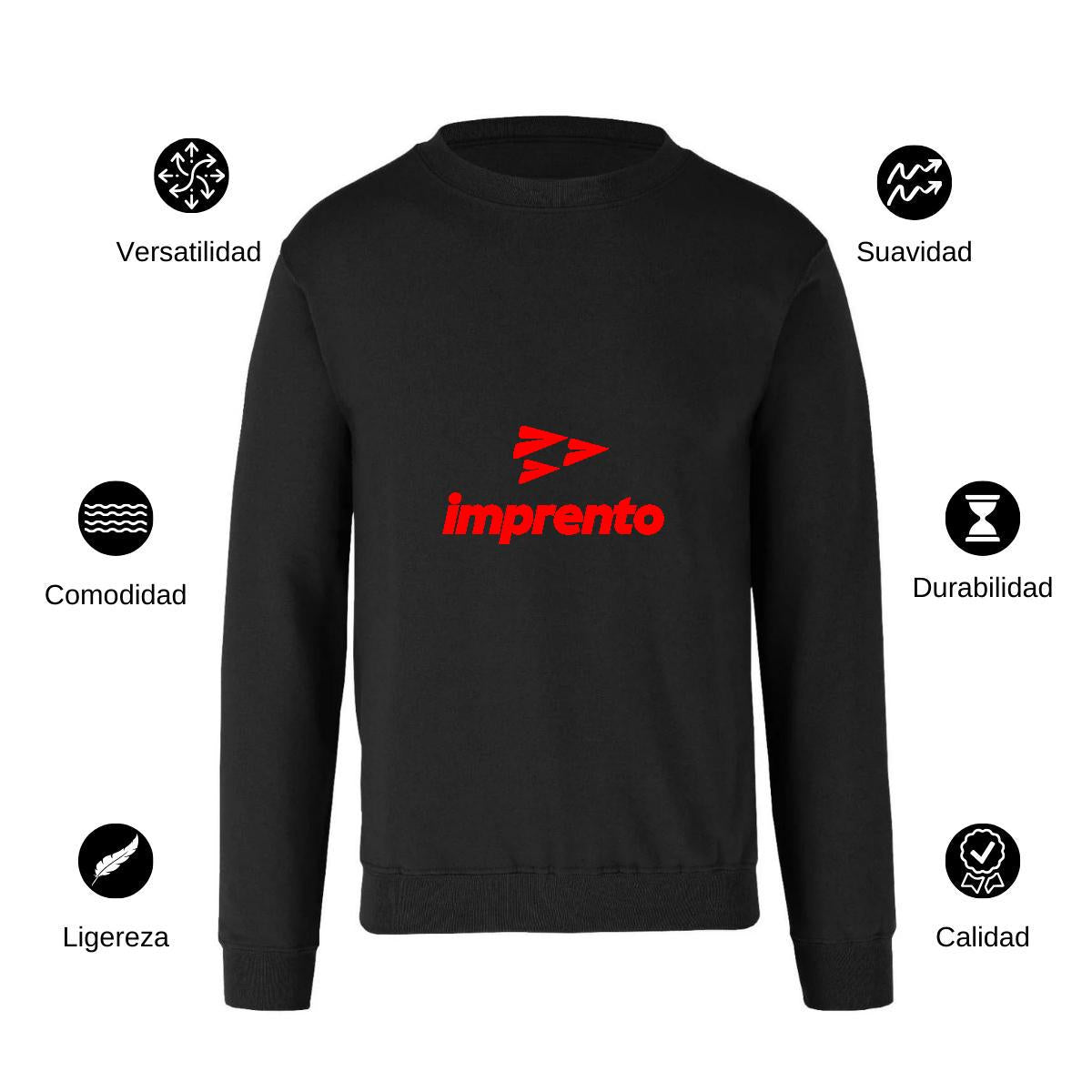 Sudadera Unisex Negro Personalizable Logo