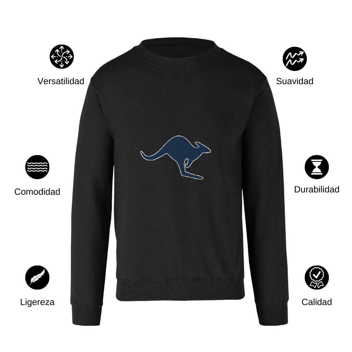 Sudadera Unisex Negro Personalizable Logo