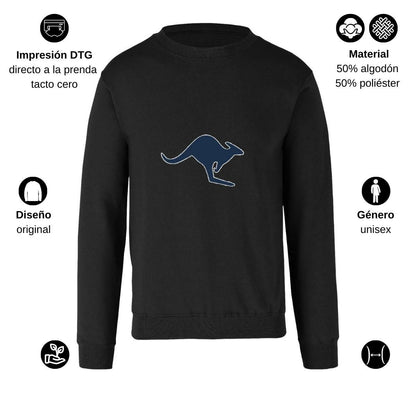 Sudadera Unisex Negro Personalizable Logo