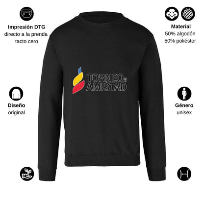 Sudadera Unisex Negro Personalizable Logo