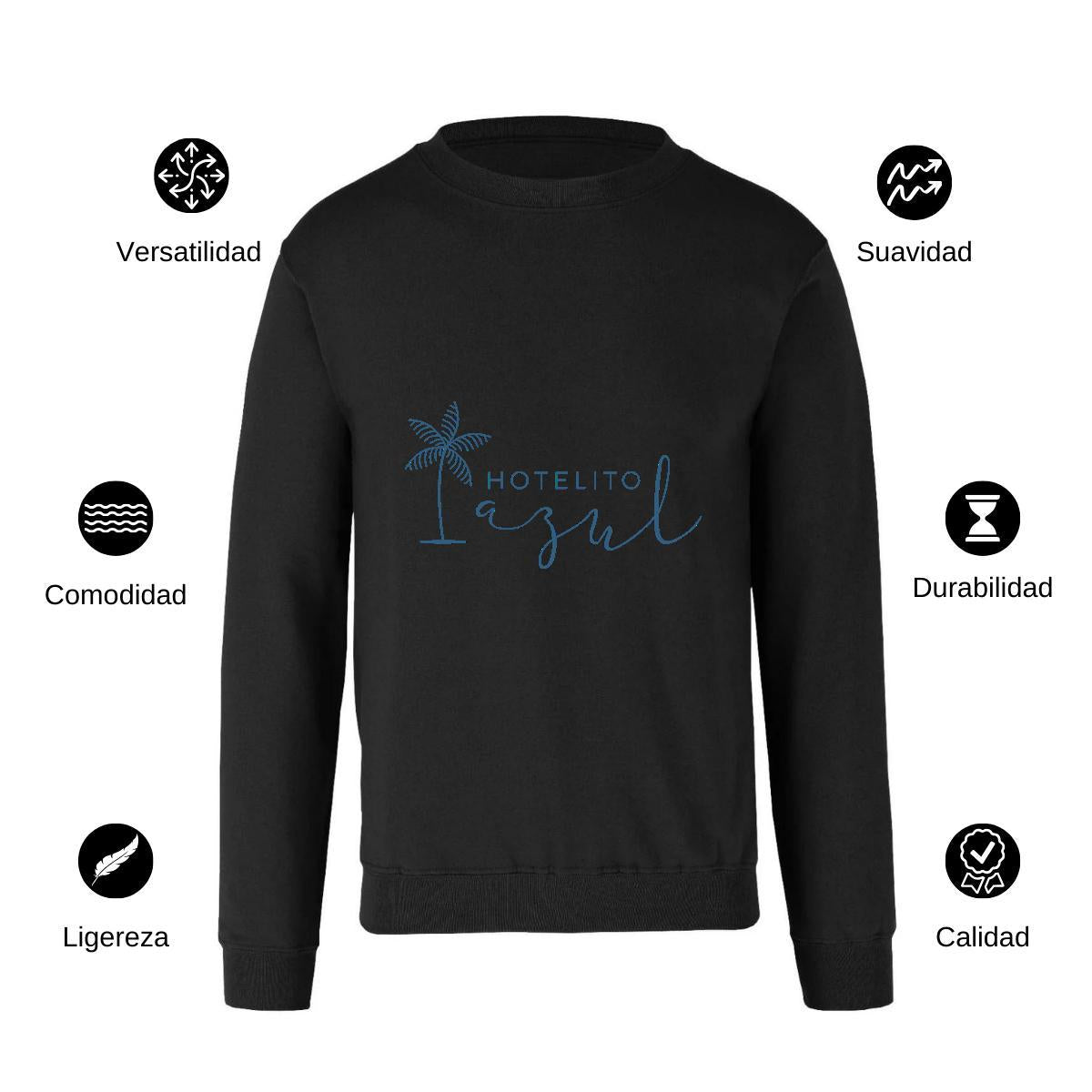 Sudadera Unisex Negro Personalizable Logo