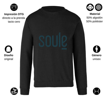 Sudadera Unisex Negro Personalizable Logo