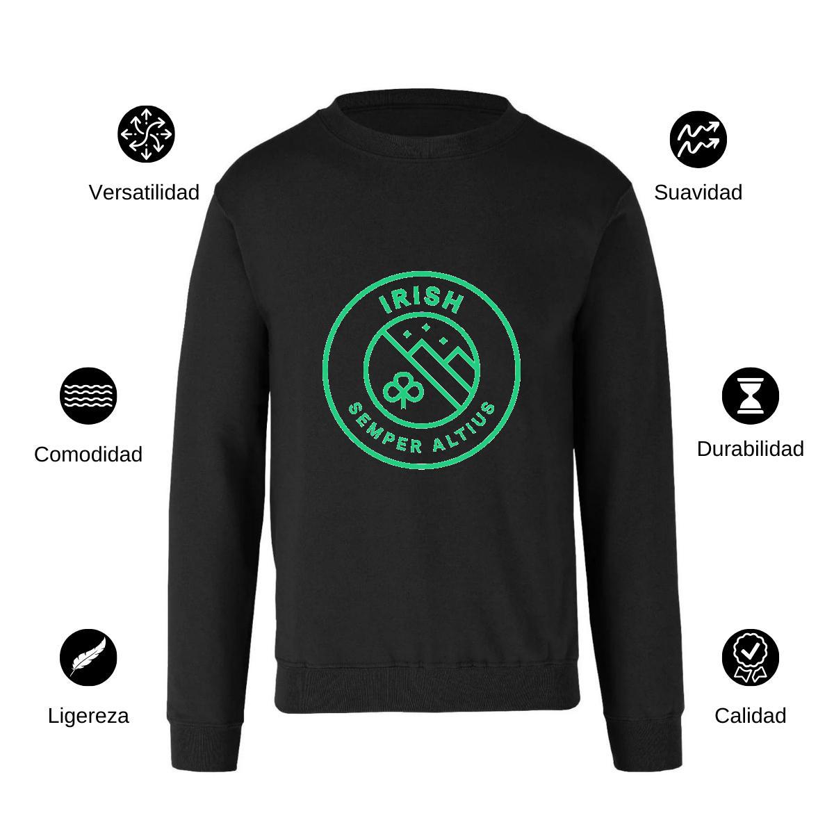 Sudadera Unisex Negro Personalizable Logo