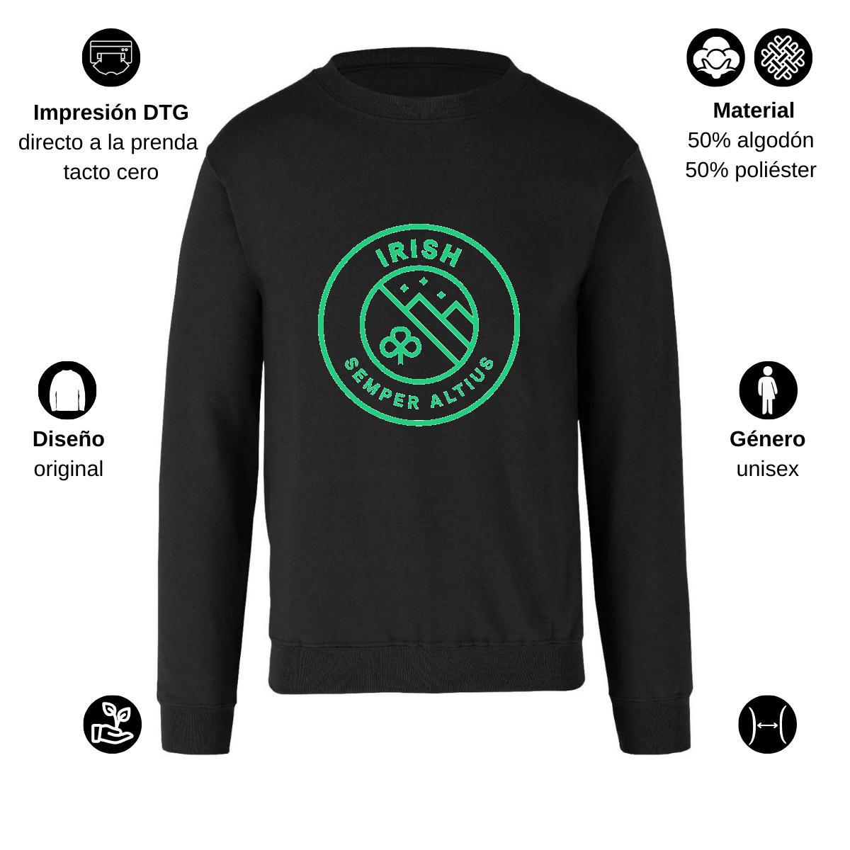 Sudadera Unisex Negro Personalizable Logo