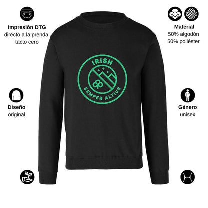 Sudadera Unisex Negro Personalizable Logo