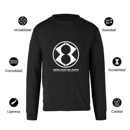 Sudadera Unisex Negro Personalizable Logo