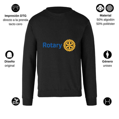 Sudadera Unisex Negro Personalizable Logo