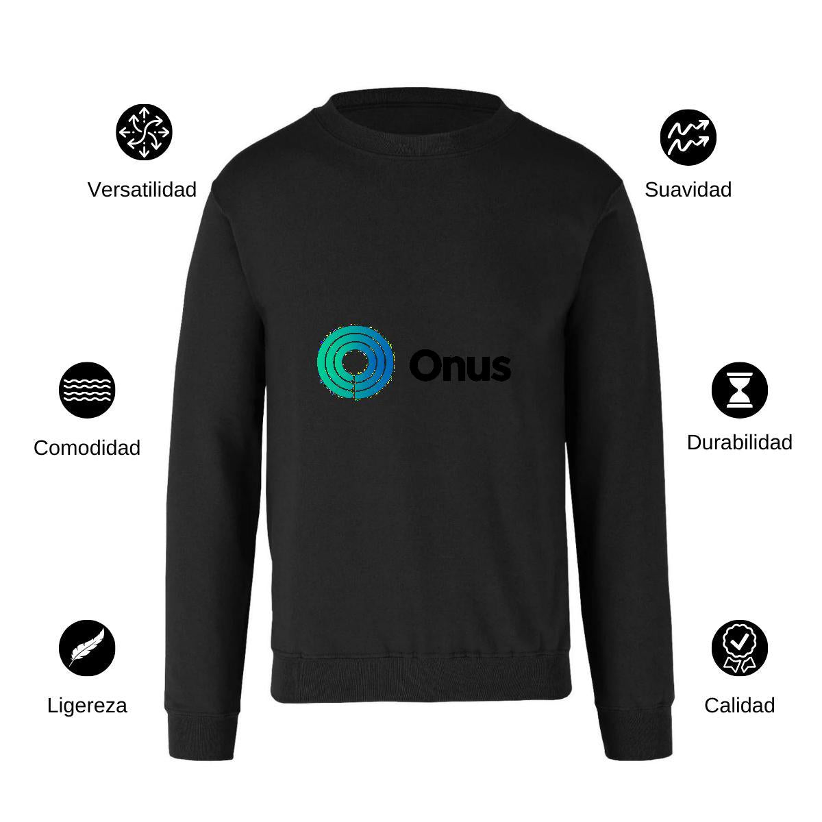Sudadera Unisex Negro Personalizable Logo