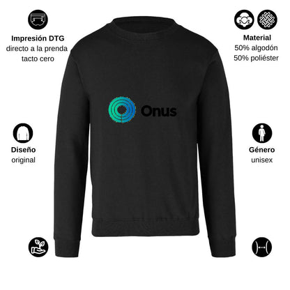 Sudadera Unisex Negro Personalizable Logo