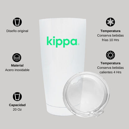 Termo Vaso Térmico 20 Oz Blanco Personalizable Logo