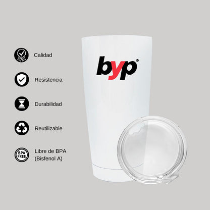 Termo Vaso Térmico 20 Oz Blanco Personalizable Logo