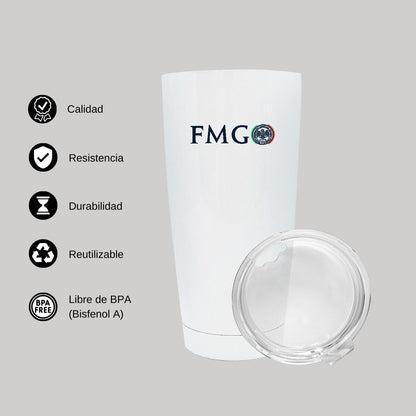 Termo Vaso Térmico 20 Oz Blanco Personalizable Logo