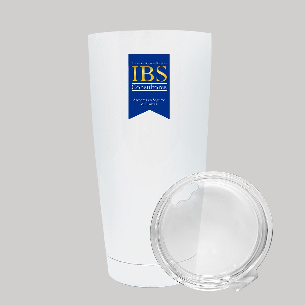 Termo Vaso Térmico 20 Oz Blanco Personalizable Logo