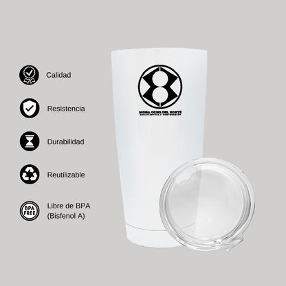 Termo Vaso Térmico 20 Oz Blanco Personalizable Logo