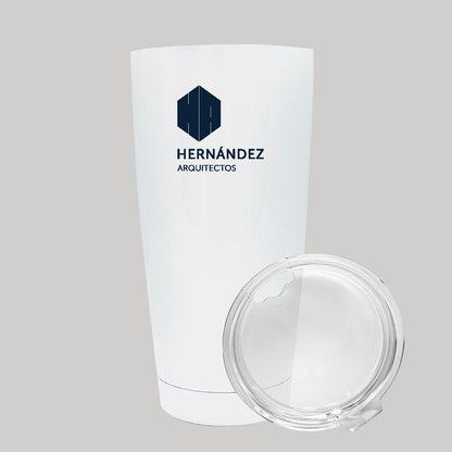 Termo Vaso Térmico 20 Oz Blanco Personalizable Logo