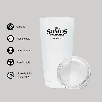 Termo Vaso Térmico 20 Oz Blanco Personalizable Logo