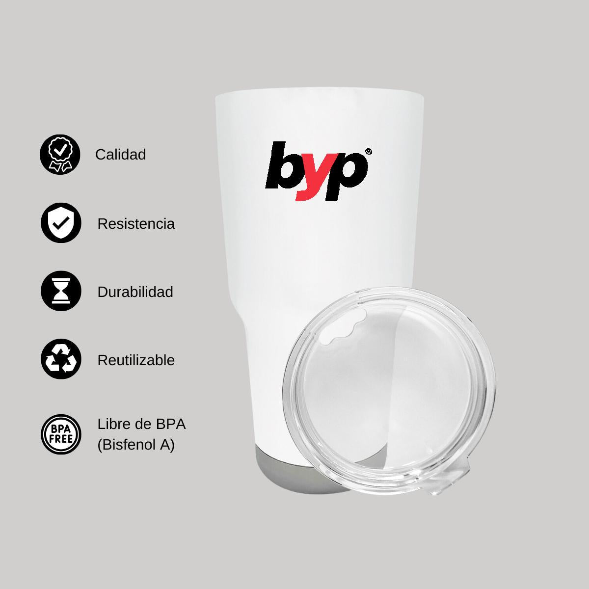 Termo Vaso Térmico 30 Oz Blanco Personalizable Logo