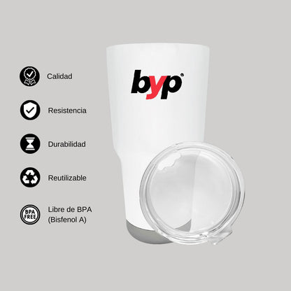 Termo Vaso Térmico 30 Oz Blanco Personalizable Logo