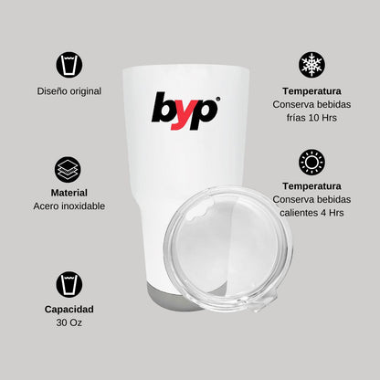 Termo Vaso Térmico 30 Oz Blanco Personalizable Logo