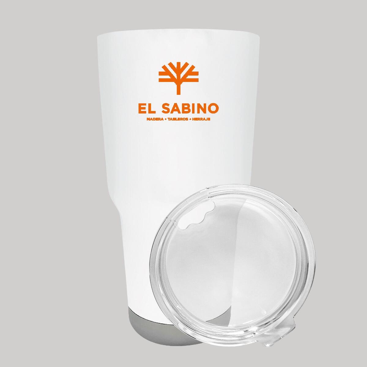 Termo Vaso Térmico 30 Oz Blanco Personalizable Logo