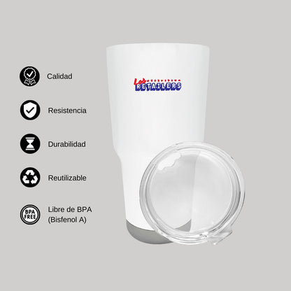 Termo Vaso Térmico 30 Oz Blanco Personalizable Logo