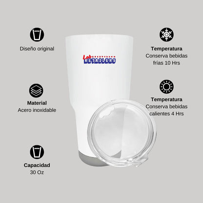Termo Vaso Térmico 30 Oz Blanco Personalizable Logo
