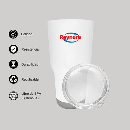 Termo Vaso Térmico 30 Oz Blanco Personalizable Logo