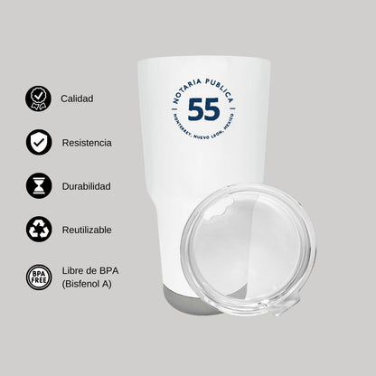 Termo Vaso Térmico 30 Oz Blanco Personalizable Logo