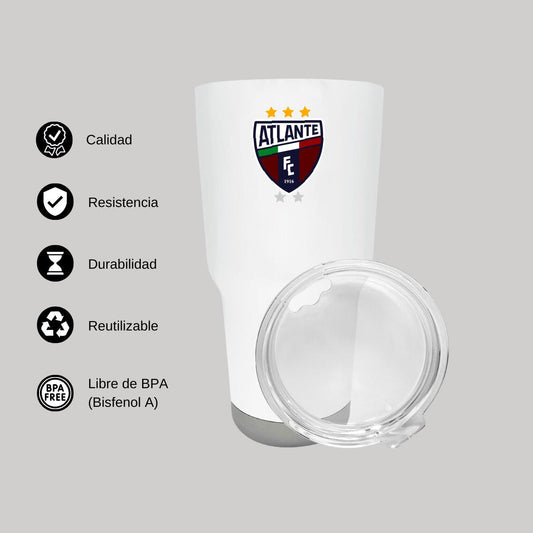 Termo Vaso Térmico 30 Oz Blanco Personalizable Logo