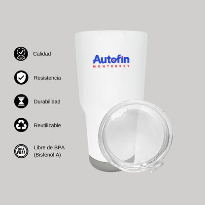 Termo Vaso Térmico 30 Oz Blanco Personalizable Logo