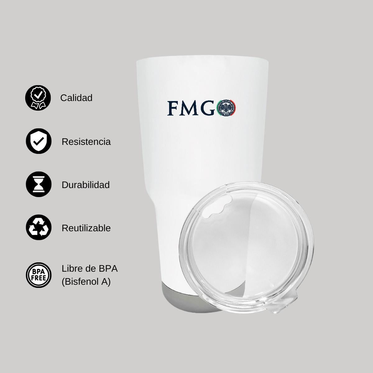 Termo Vaso Térmico 30 Oz Blanco Personalizable Logo
